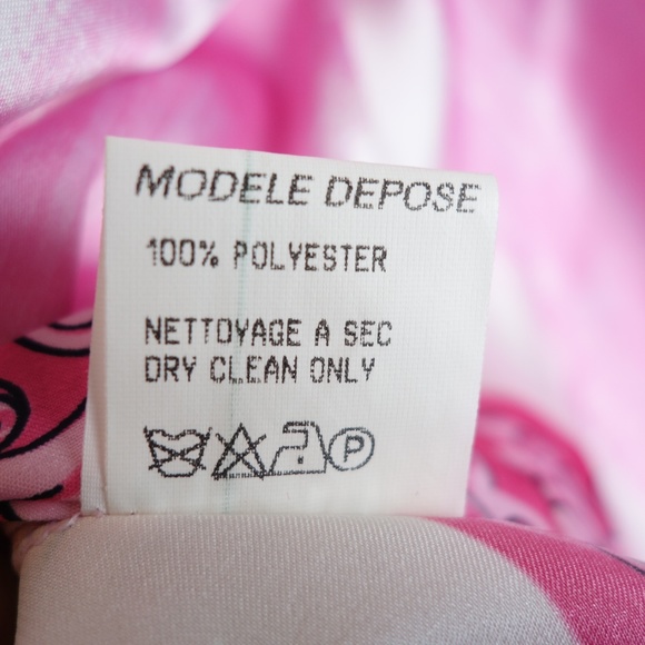 Lorena Conti Paris Pink Sleeveless Top w/ Scarf Collar Made In France, Size 2 - Picture 15 of 16